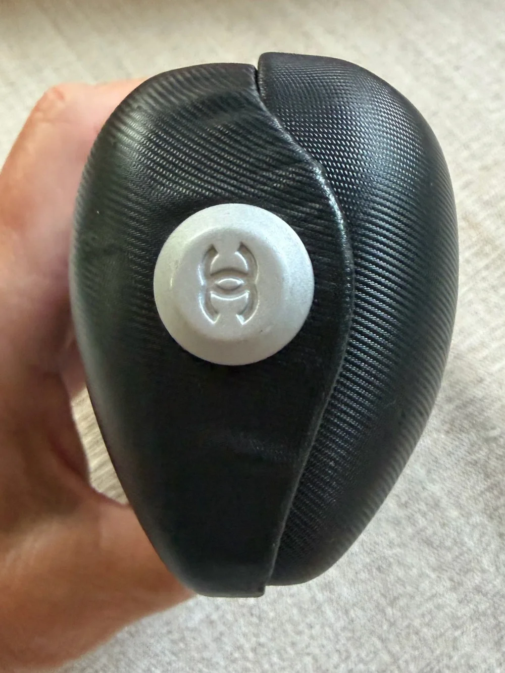 CHANEL Hard Clamshell Black Sunglass Case.